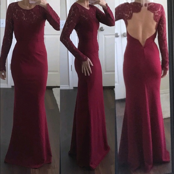 Lulus Dresses & Skirts - Lulu’s red burgundy maroon open back formal dress